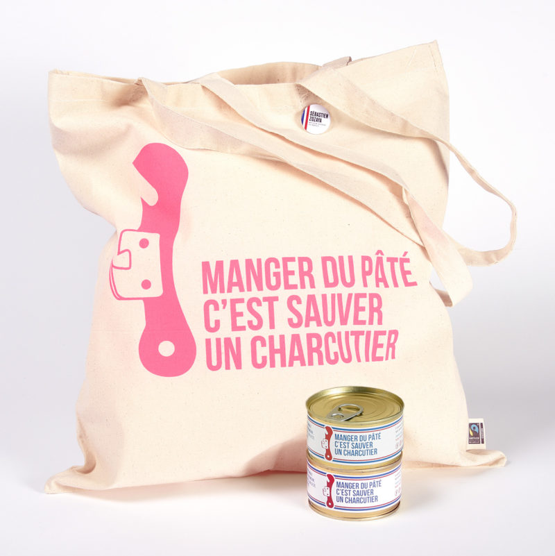 Tote Bag Rose + 2 boîtes de pâté
